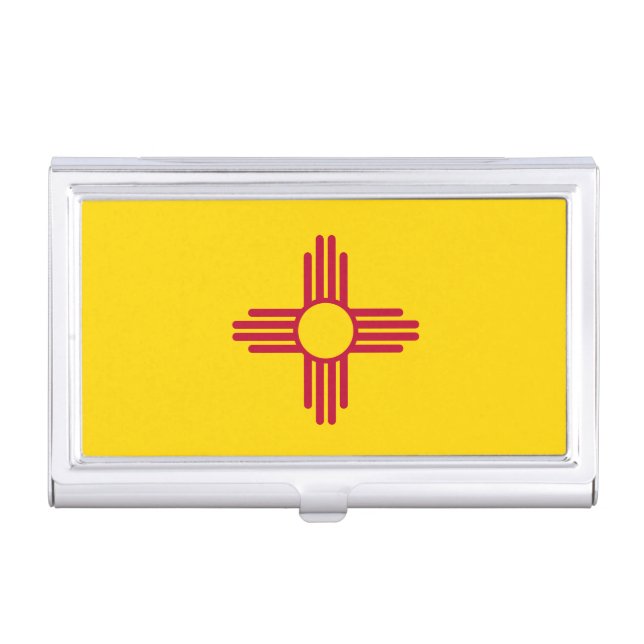 New Mexico State Flag Business Card Case (Front)