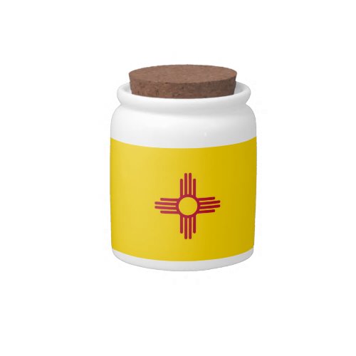 New Mexico State Flag Candy Jar