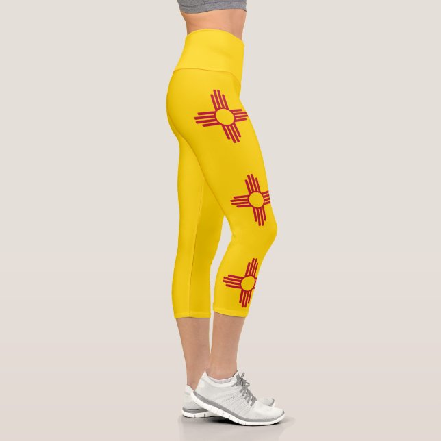 New Mexico State Flag Capri Leggings (Right)