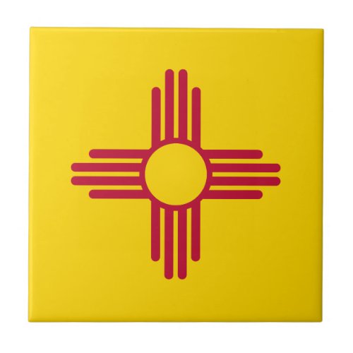New Mexico State Flag Ceramic Tile