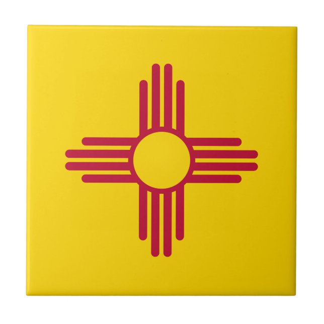 New Mexico State Flag Ceramic Tile (Front)