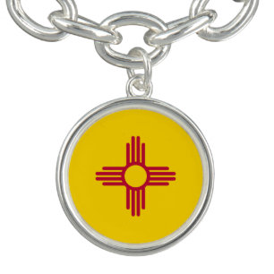 New Mexico State Flag Charm Bracelet