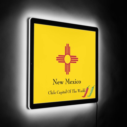New Mexico State Flag Chile Capital Red or Green LED Sign