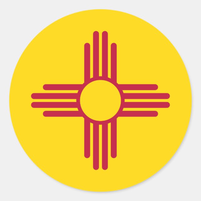 New Mexico State Flag Classic Round Sticker (Front)