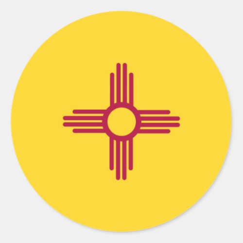 New Mexico State Flag Classic Round Sticker