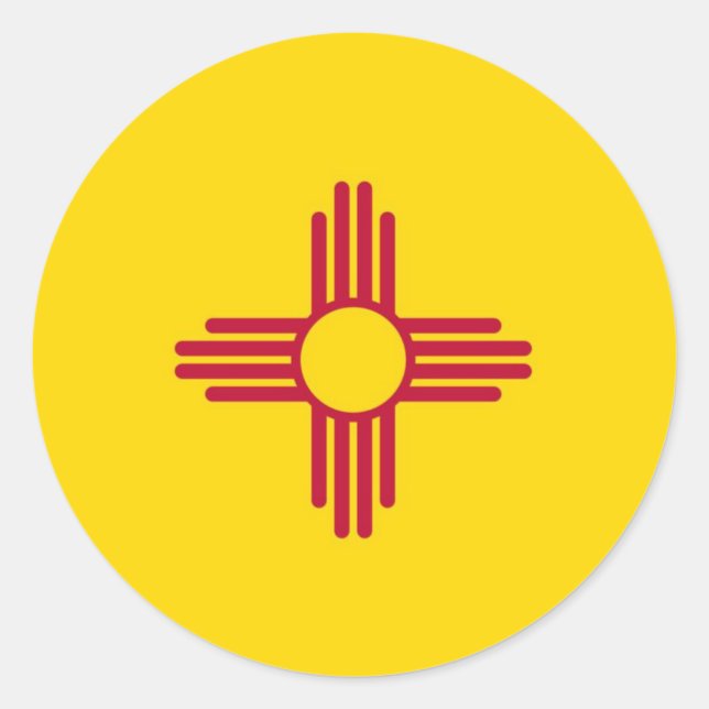 New Mexico State Flag Classic Round Sticker (Front)