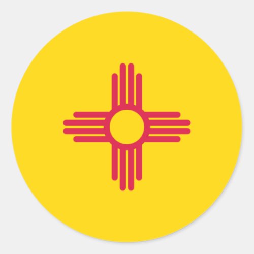New Mexico State Flag Classic Round Sticker