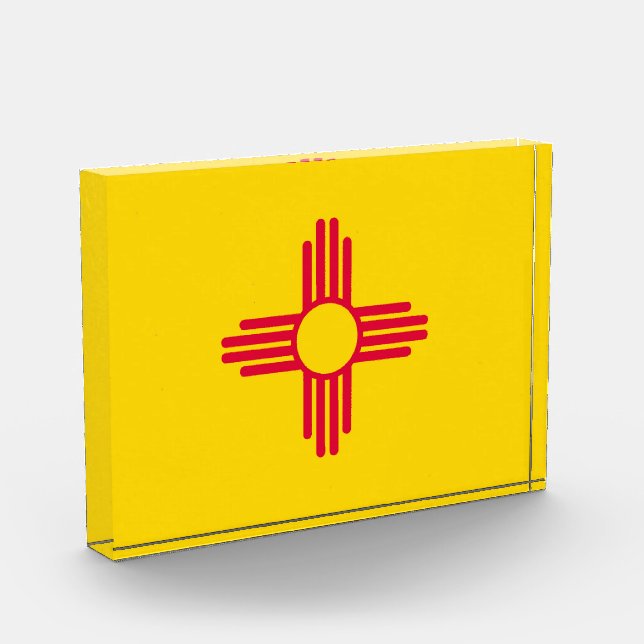 New Mexico State Flag Design Acrylic Award (Left)
