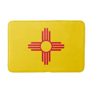 New Mexico State Flag Design Bathroom Mat