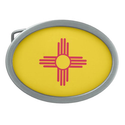 New Mexico State Flag Design Belt Buckle