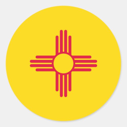 New Mexico State Flag Design Classic Round Sticker