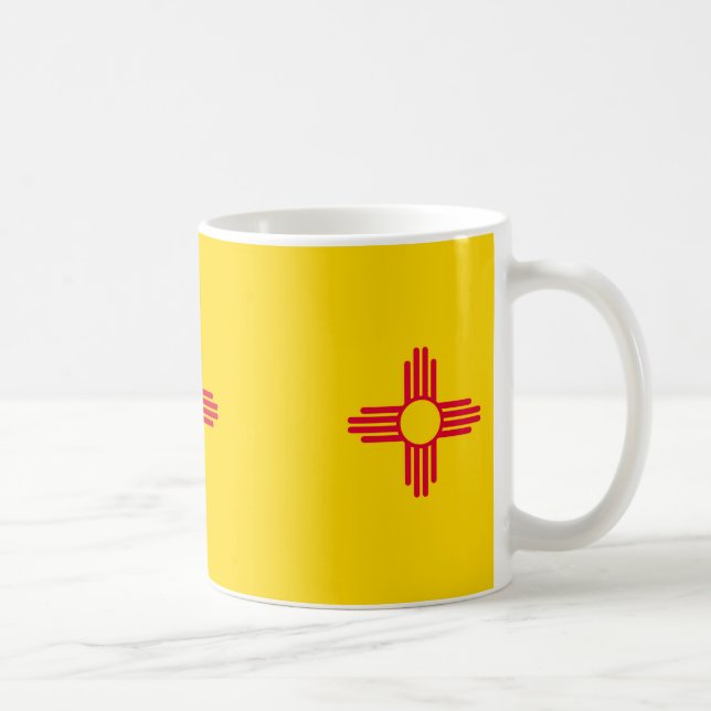 New Mexico State Flag Design Coffee Mug (Right)