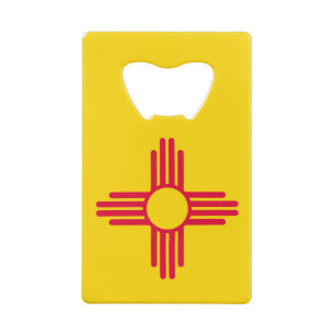 New Mexico State Flag Design Credit Card Bottle Opener
