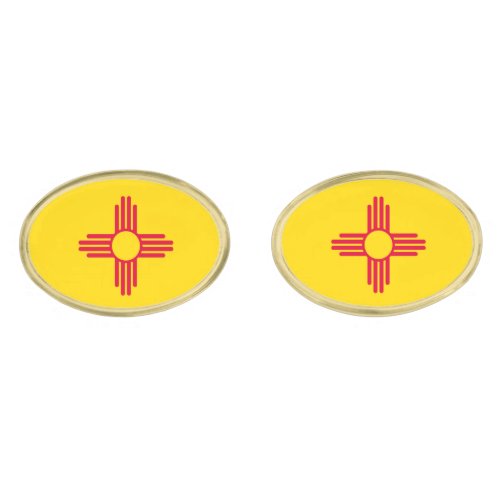 New Mexico State Flag Design Cufflinks