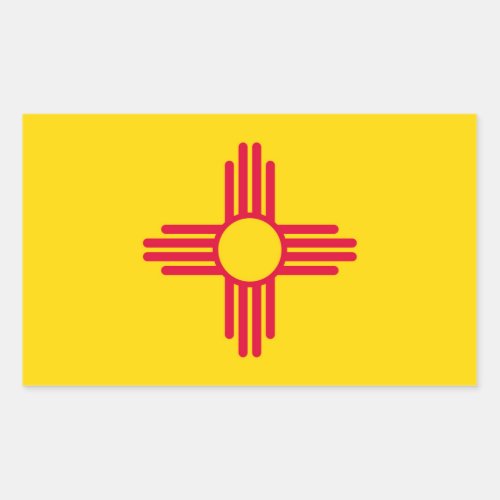 New Mexico State Flag Design Decor Rectangular Sticker