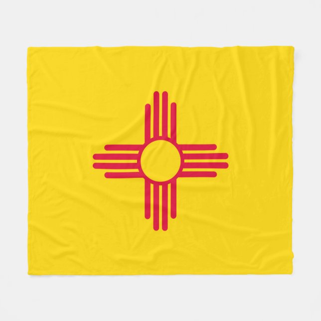 New Mexico State Flag Design Fleece Blanket (Front (Horizontal))