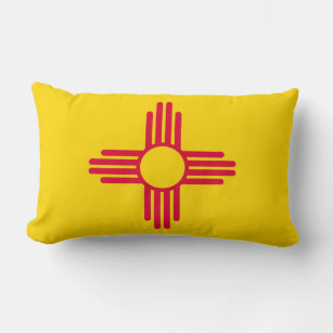 New Mexico State Flag Design Lumbar Pillow