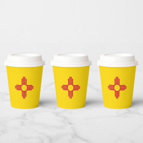 New Mexico State Flag Design Paper Cups