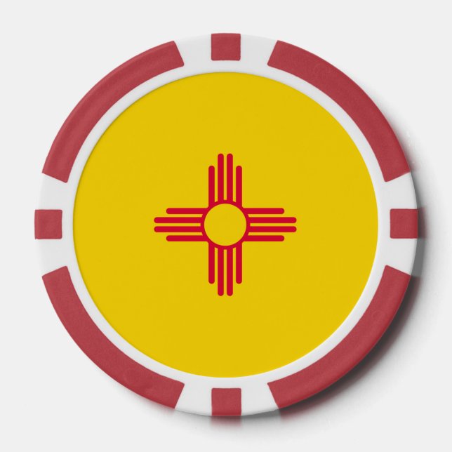New Mexico State Flag Design Poker Chips (Front)