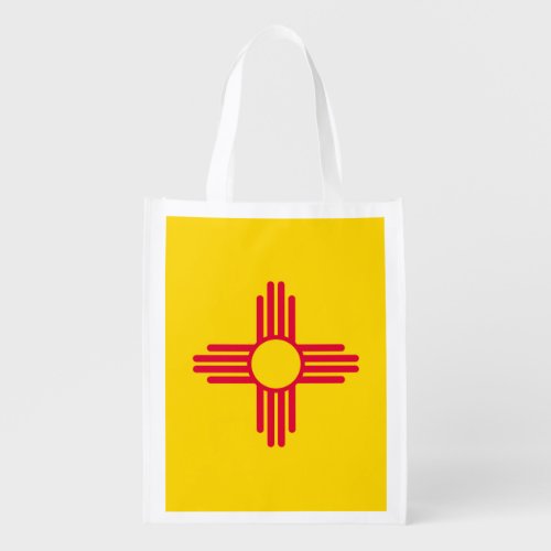 New Mexico State Flag Design Reusable Grocery Bag