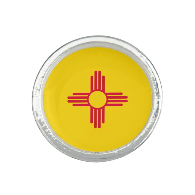 New Mexico State Flag Design Ring (Front)