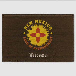 NEW MEXICO STATE FLAG FIBER DOORMAT