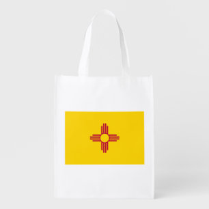 New Mexico State Flag Grocery Bag