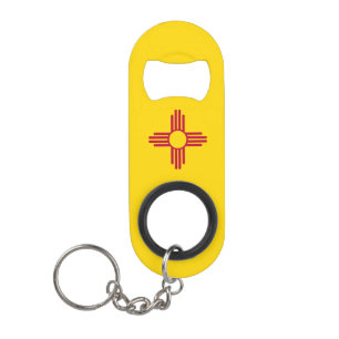 New Mexico State Flag Keychain Bottle Opener