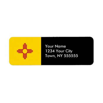 New Mexico State Flag Label by electrosky at Zazzle