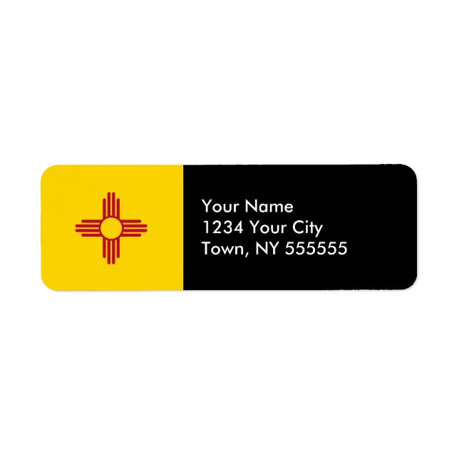 New Mexico State Flag Label (Front)