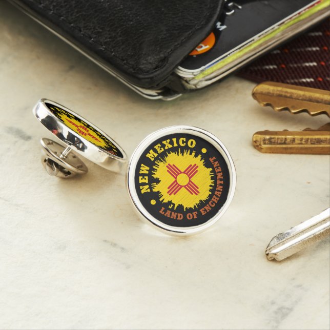 NEW MEXICO STATE FLAG LAPEL PIN (In Situ)