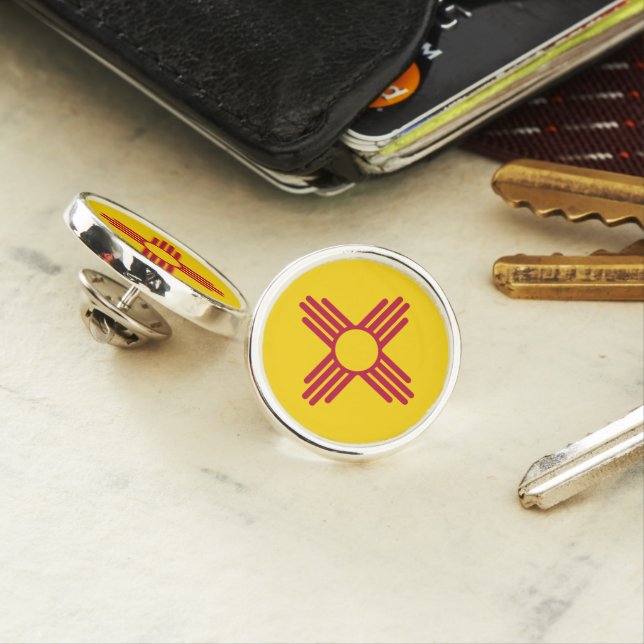NEW MEXICO STATE FLAG LAPEL PIN (In Situ)