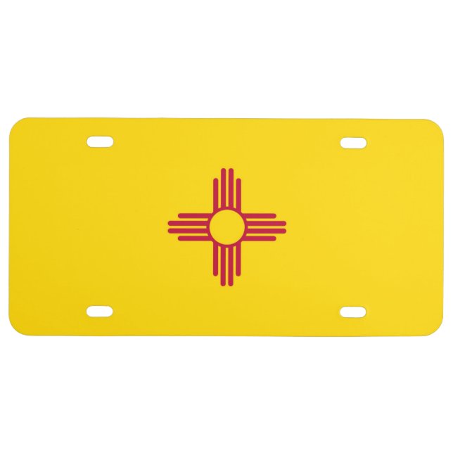 New Mexico state flag License Plate (Front)