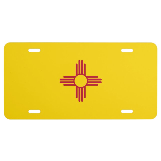 New Mexico state flag License Plate (Front)