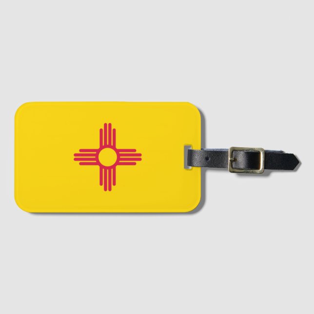 New Mexico State Flag Luggage Tag (Front Horizontal)