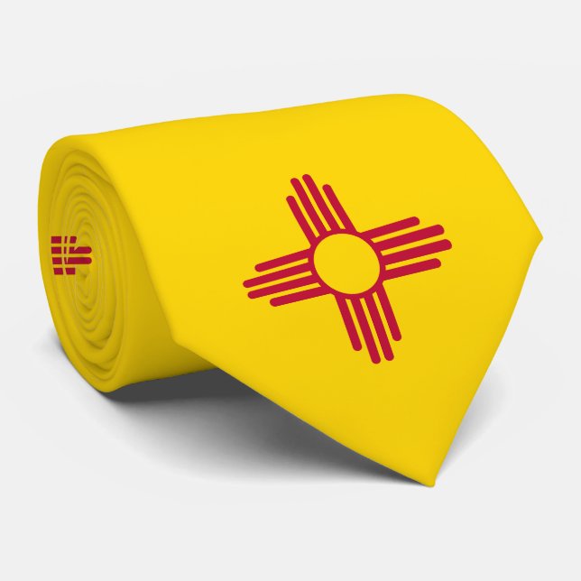 New Mexico State Flag Neck Tie (Rolled)