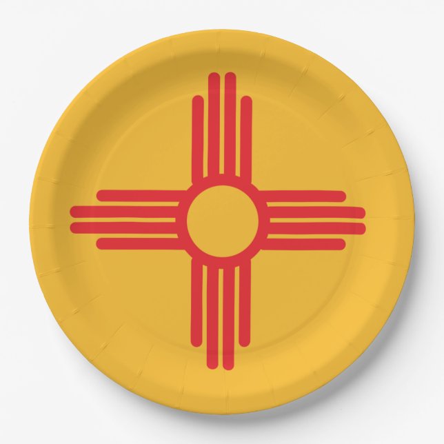 New Mexico State Flag Paper Plates (Front)