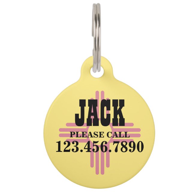 New Mexico State Flag Pet Tag (Front)
