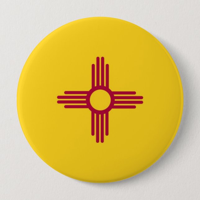 New Mexico State Flag Pinback Button (Front)