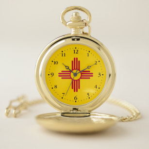 New Mexico State Flag Pocket Watch