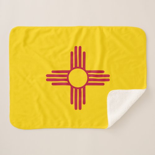 New Mexico State Flag Sherpa Blanket