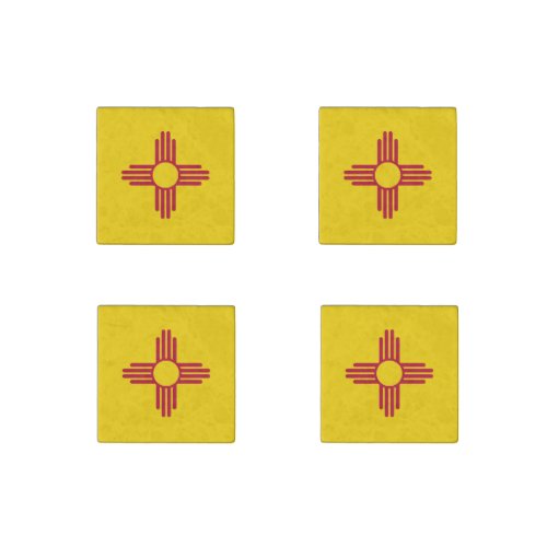 New Mexico State Flag Stone Magnet
