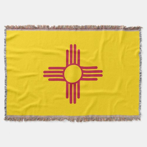 New Mexico State Flag Throw Blanket