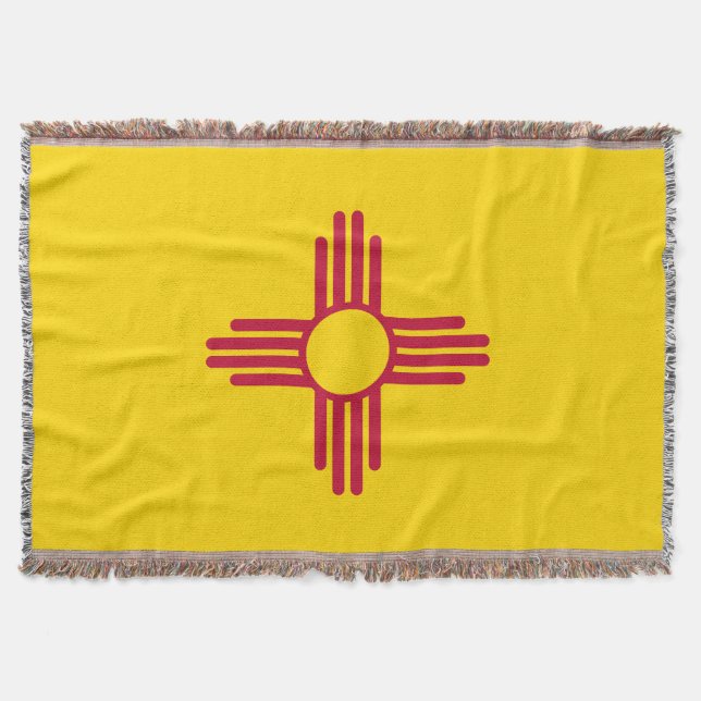 New Mexico State Flag Throw Blanket (Front)