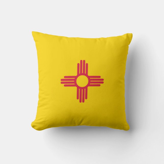 New Mexico State Flag Throw Pillow (Front)