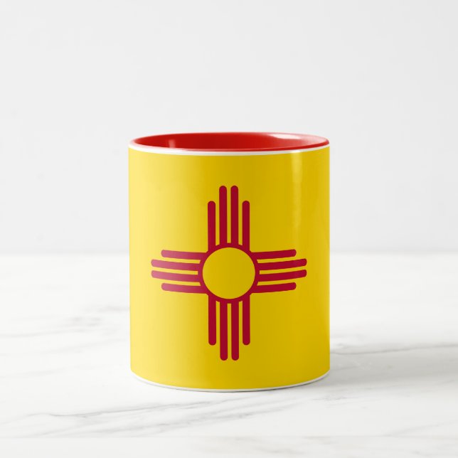 New Mexico State Flag Two-Tone Coffee Mug (Center)