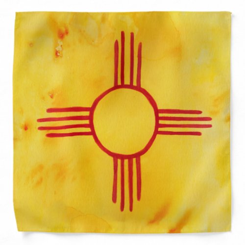 New Mexico State Flag Watercolor CUSTOMIZE IT Bandana