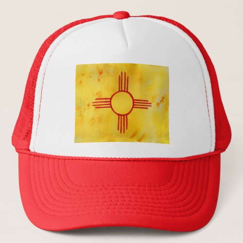 New Mexico State Flag Watercolor CUSTOMIZE IT Trucker Hat