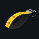 New Mexico State Flag Wrist Keychain<br><div class="desc">Patriotic New Mexico state flag.</div>