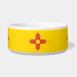 New Mexico State Flag Zia Sun Bowl<br><div class="desc">New Mexico State Flag ceramic pet food or water bowl with Native American Zia sun symbols.  Zia pueblo is located between Albuquerque and Santa Fe. New Mexicans everywhere will love this state flag symbol bowl for their dog,  cat or other pampered pet.</div>